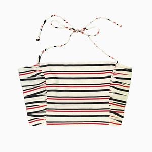 Trafaluc Zara Striped Halter Crop Top Size Medium
